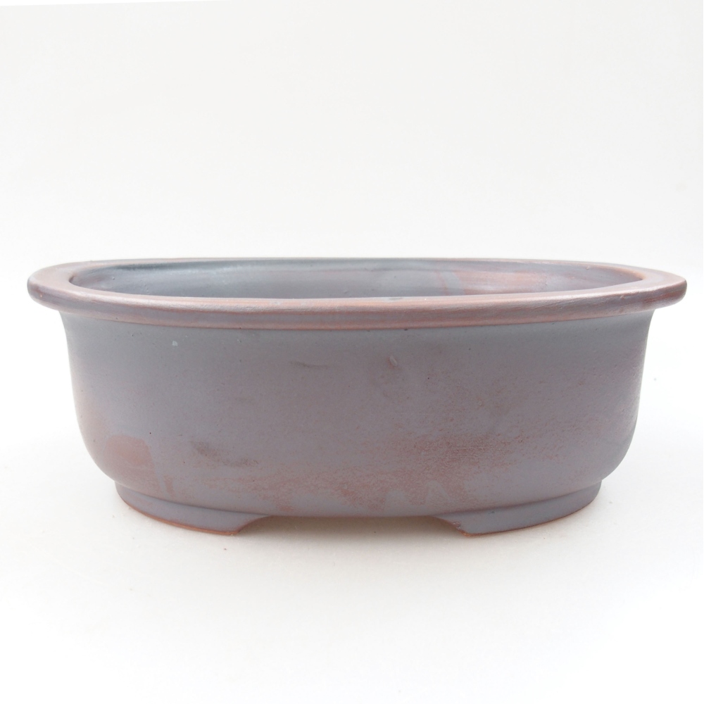 Ceramic bonsai bowl 23,5 x 19 x 8 cm, color metallic