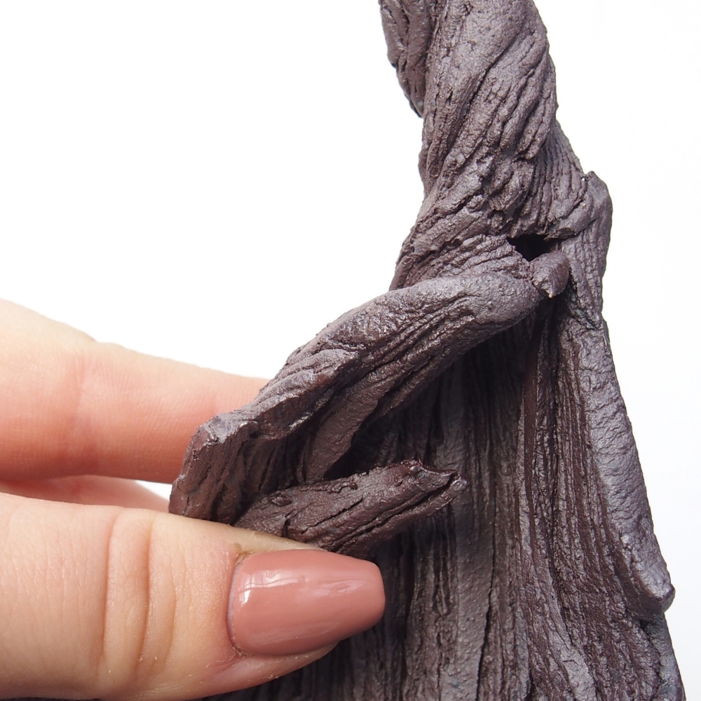 Ceramic Shell 10 x 8 x 13,5 cm , metal colour