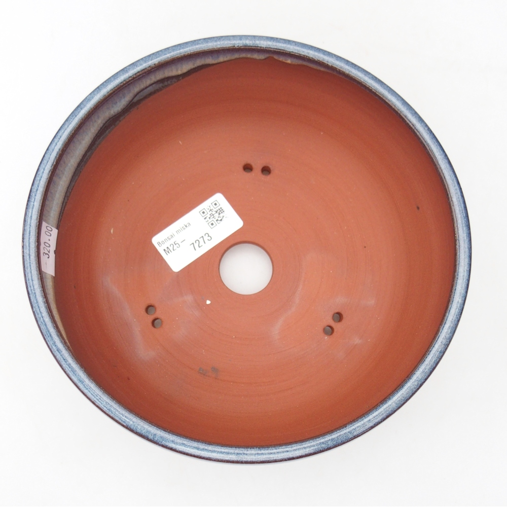 Ceramic bonsai bowl 18 x 18 x 7,5 cm, colour blue