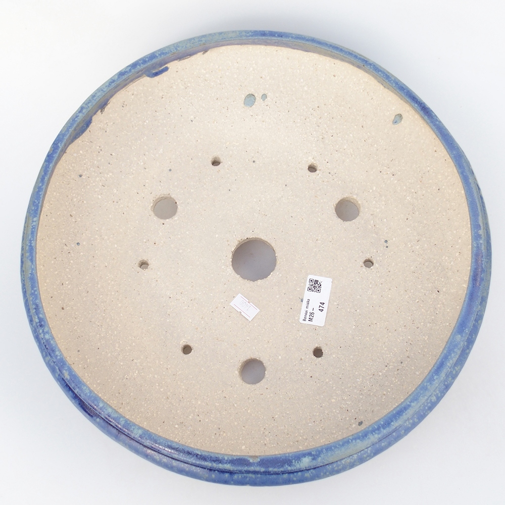 Ceramic bonsai bowl 35 x 35 x 9,5 cm, colour blue