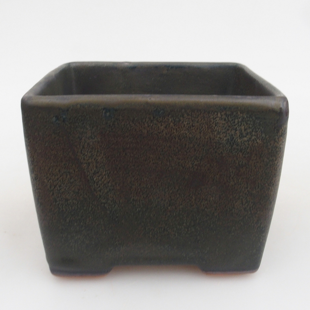 Ceramic bonsai bowl 11 x 11 x 8,5 cm, color gray