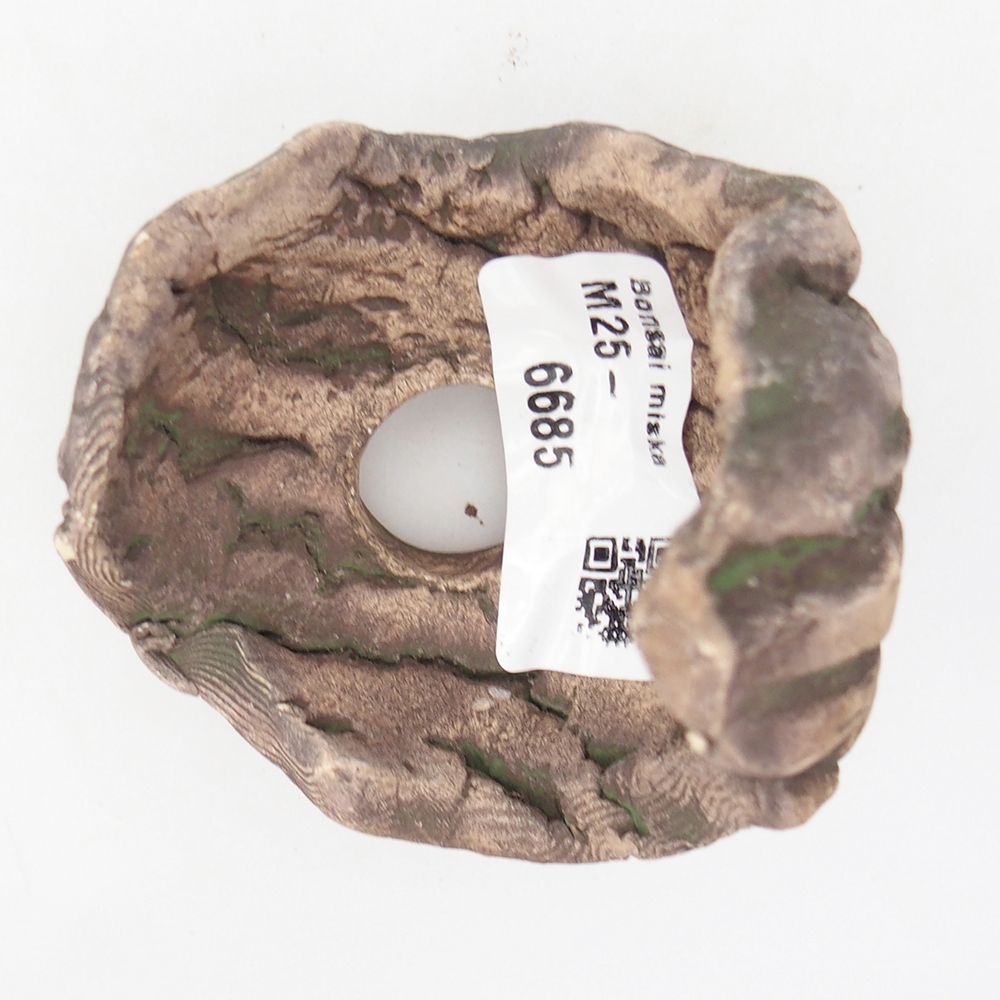Ceramic Shell 6,5 x 6,5 x 8 cm , colour green