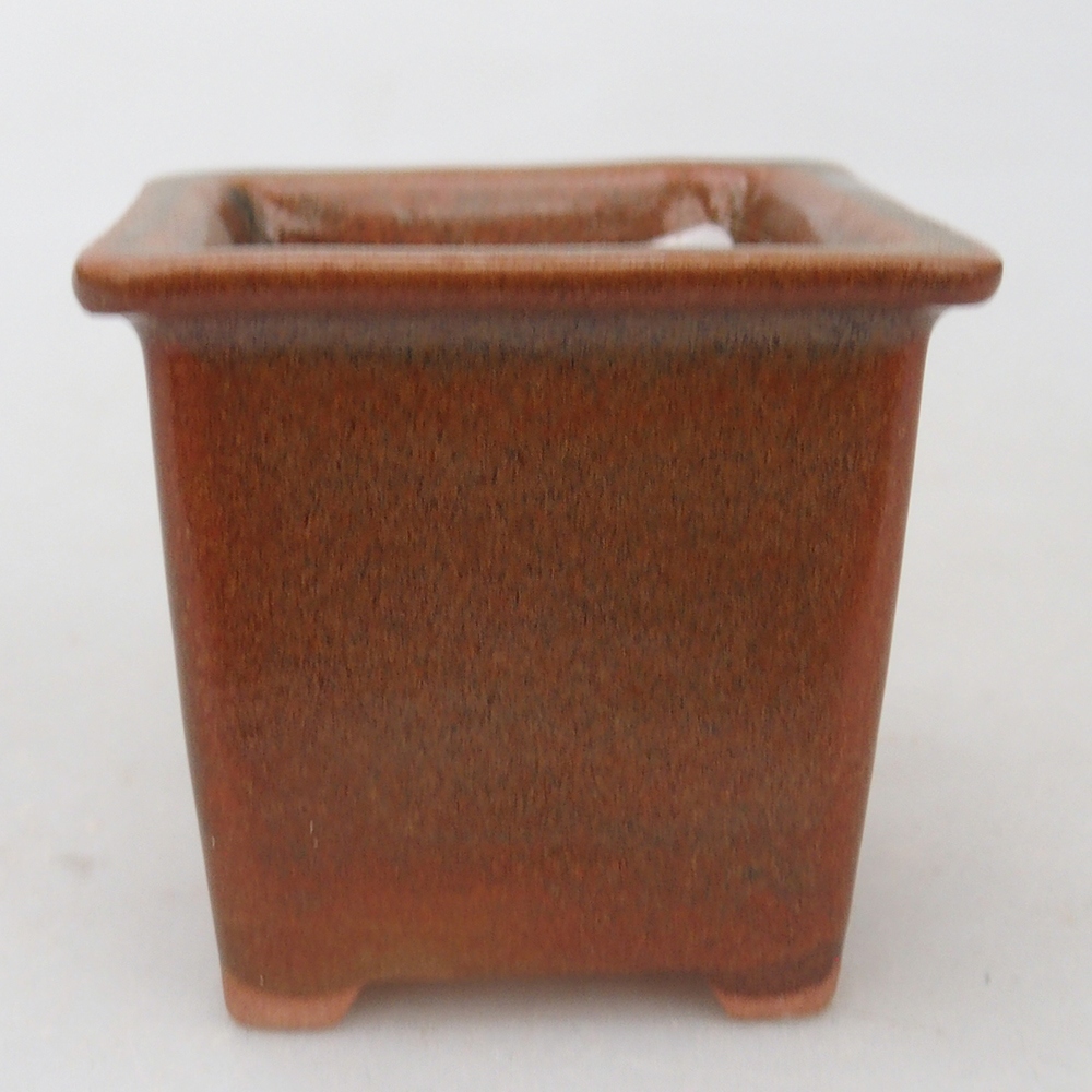 Ceramic bonsai bowl 5,5 x 5,5 x 5,5 cm, brown
