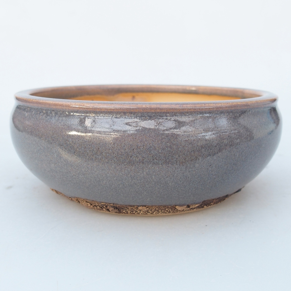Ceramic bonsai bowl 15 x 15 x 5,5 cm, grey