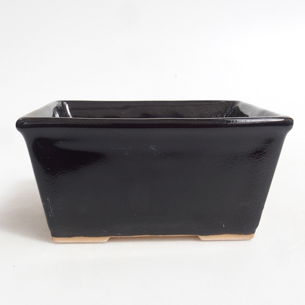 Ceramic bonsai bowl 11,5 x 10,5 x 6 cm, color black