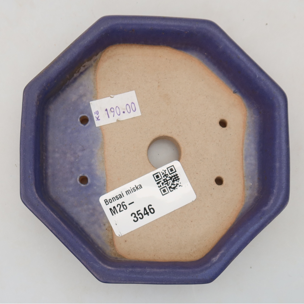 Ceramic bonsai pot, 11.5 x 11.5 x 2.5 cm, purple
