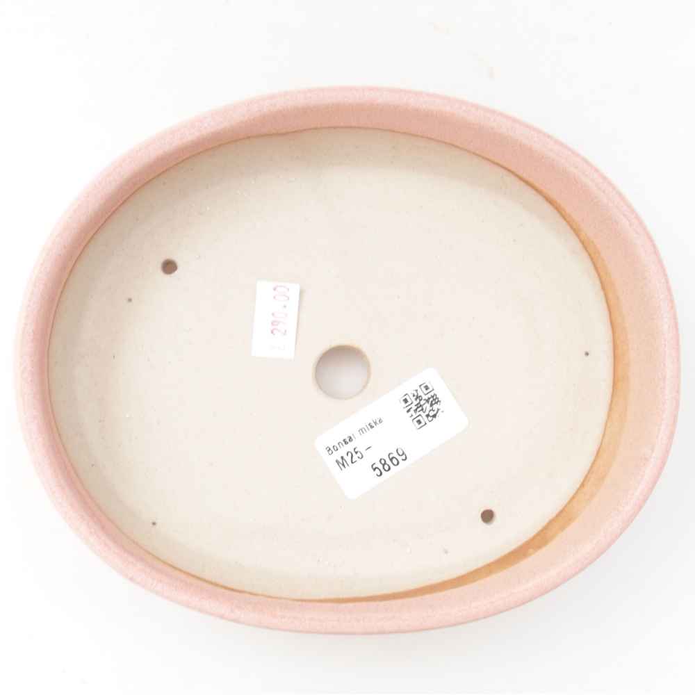 Ceramic bonsai bowl 17 x 14 x 4 cm, color pink