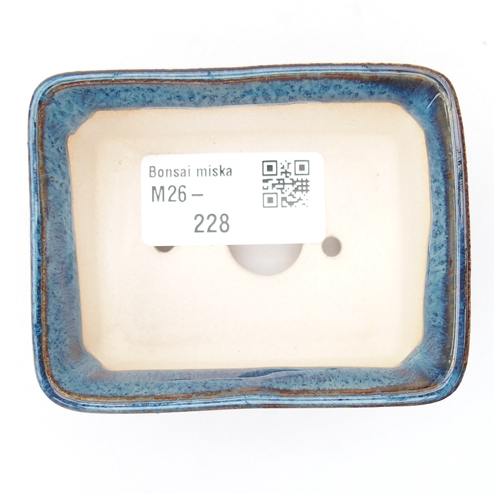 Mini bonsai bowl 8 x 6,5 x 3,5 cm, colour blue