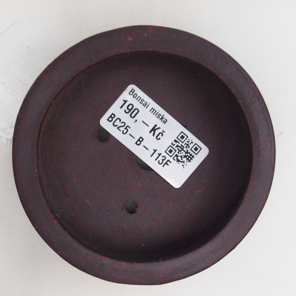 Ceramic bonsai bowl 9 x 9 x 2,5 cm, brown