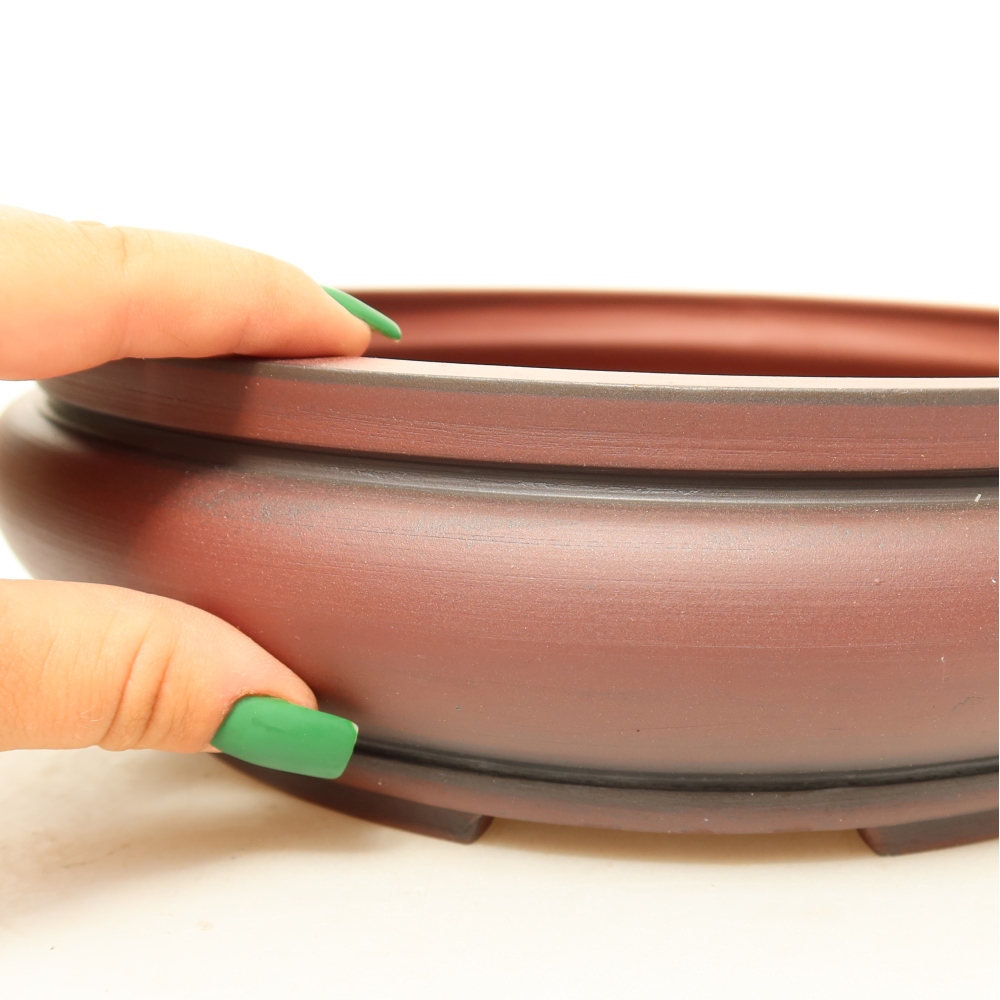 Ceramic Shell  24.5 x 24.5 x 7.5 cm, brick red