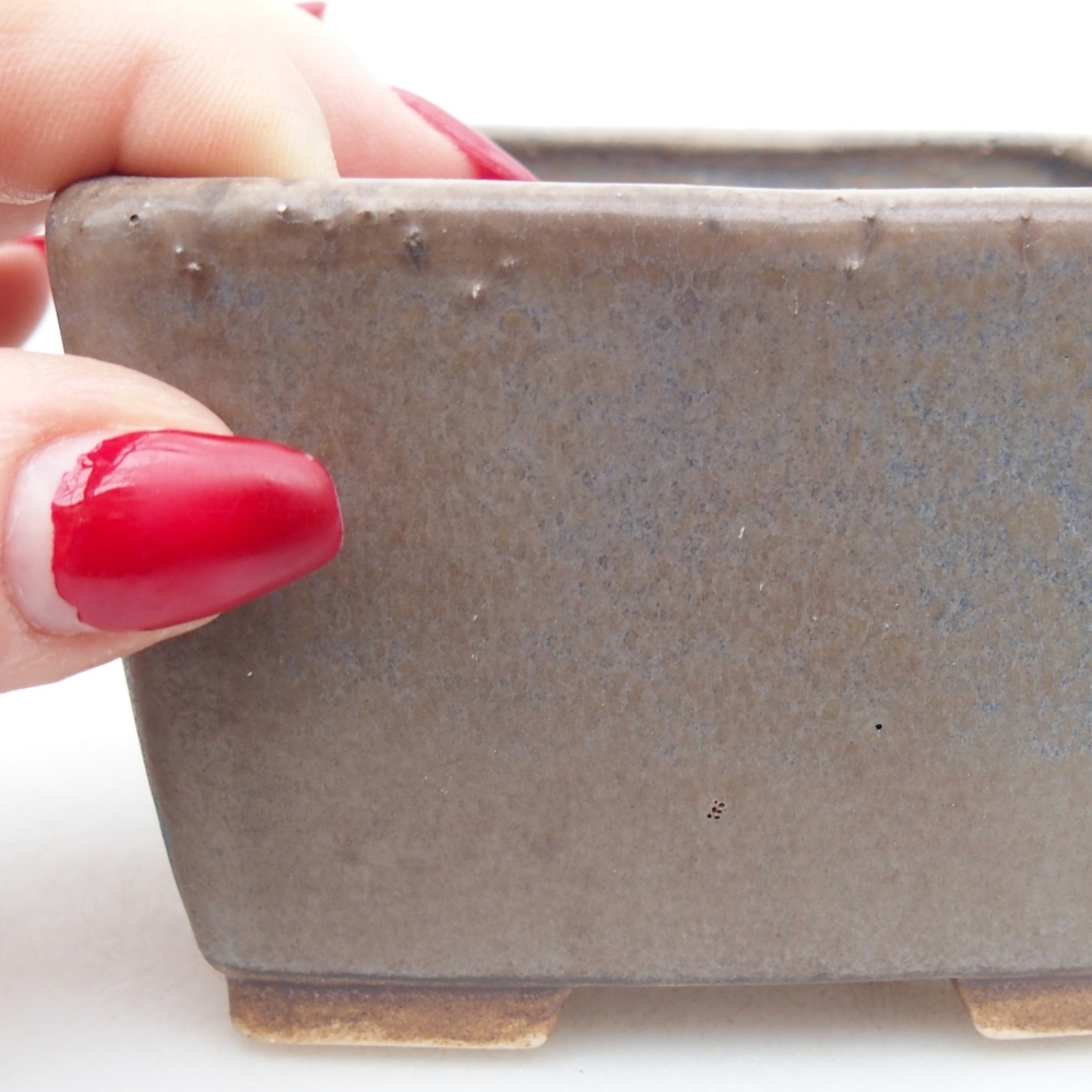 Ceramic bonsai bowl 8,5 x 8,5 x 5,5 cm, colour blue