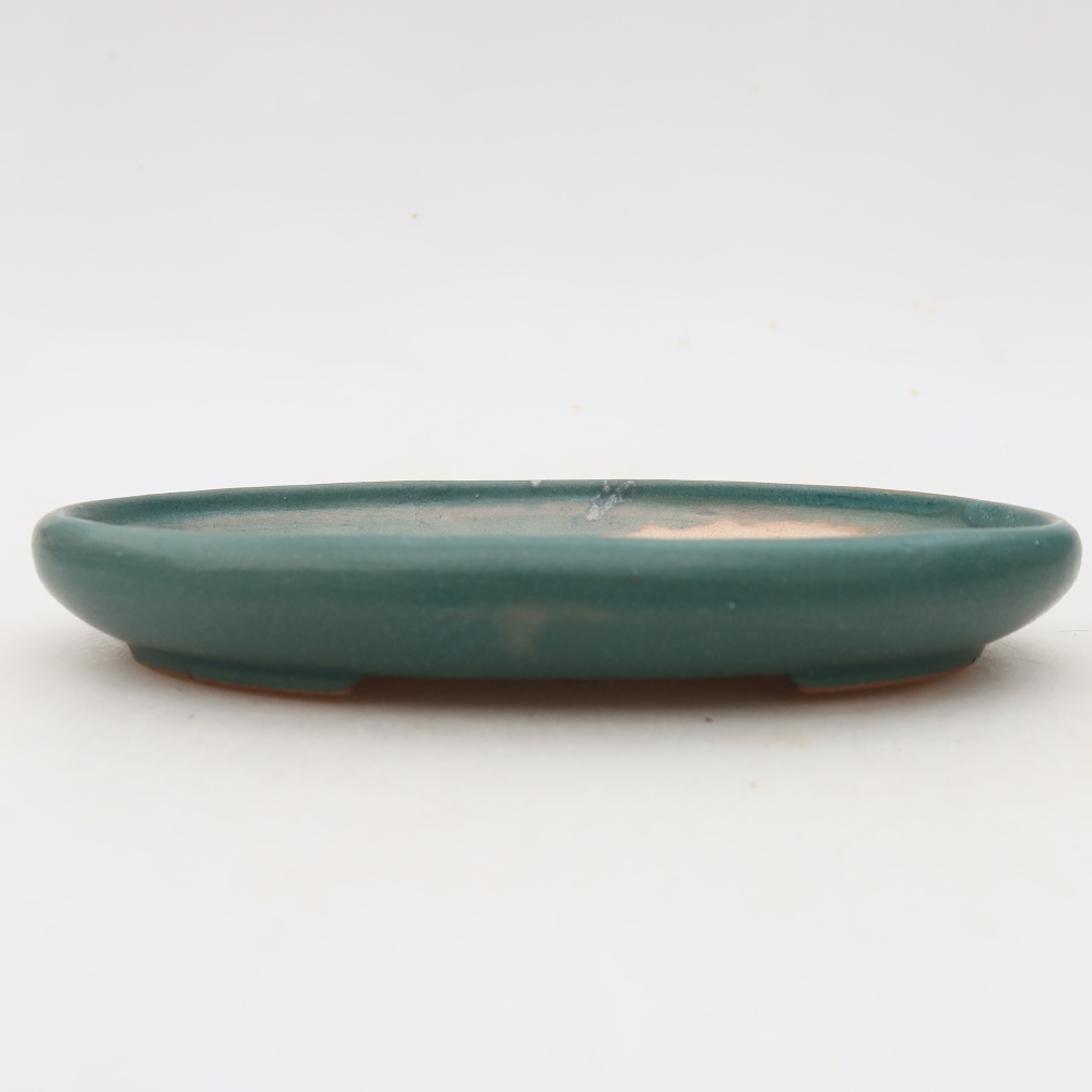 Ceramic bonsai pot, 17 x 12 x 2.5 cm, blue