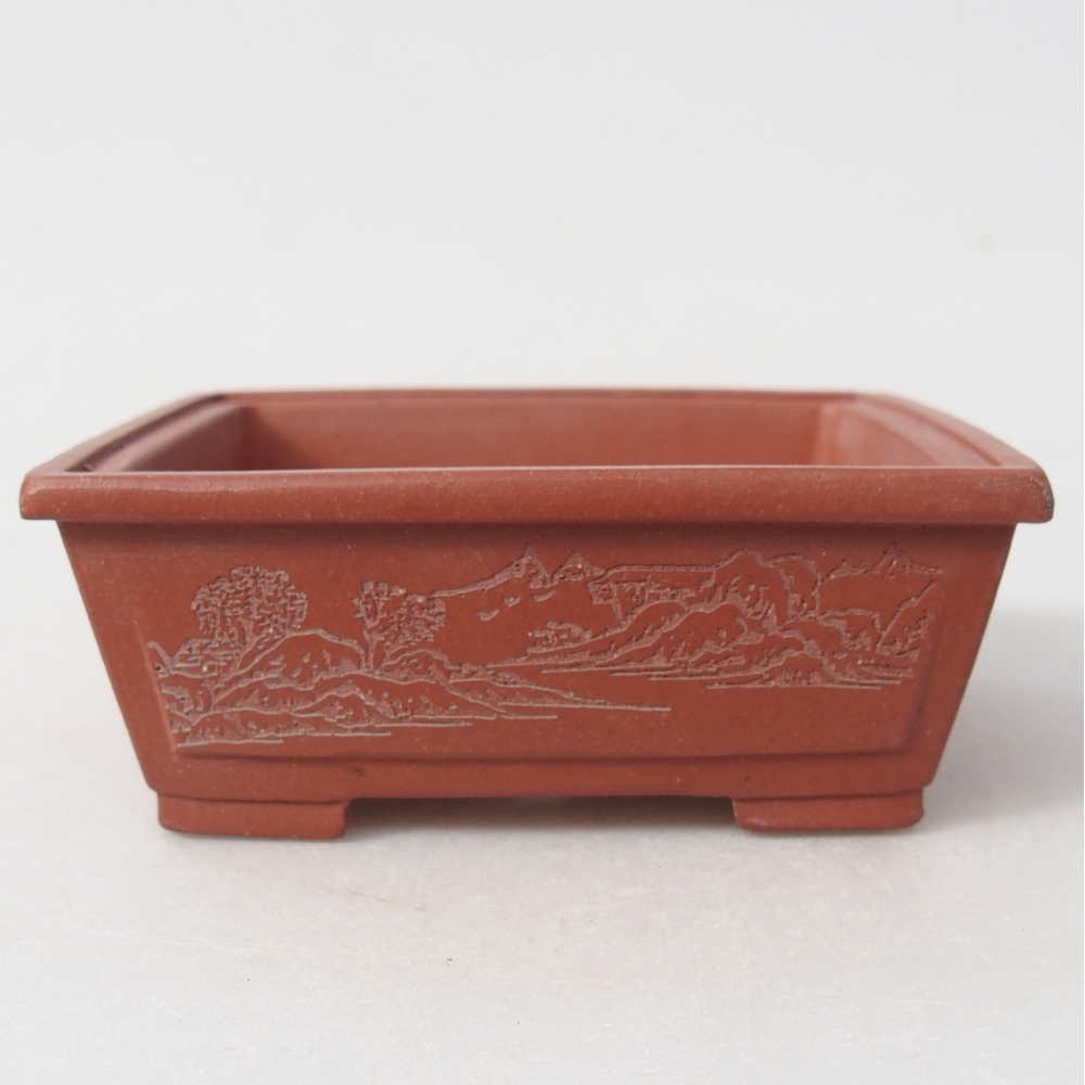 Mini bonsai bowl 7,5 x 6,5 x 3 cm, brick colour