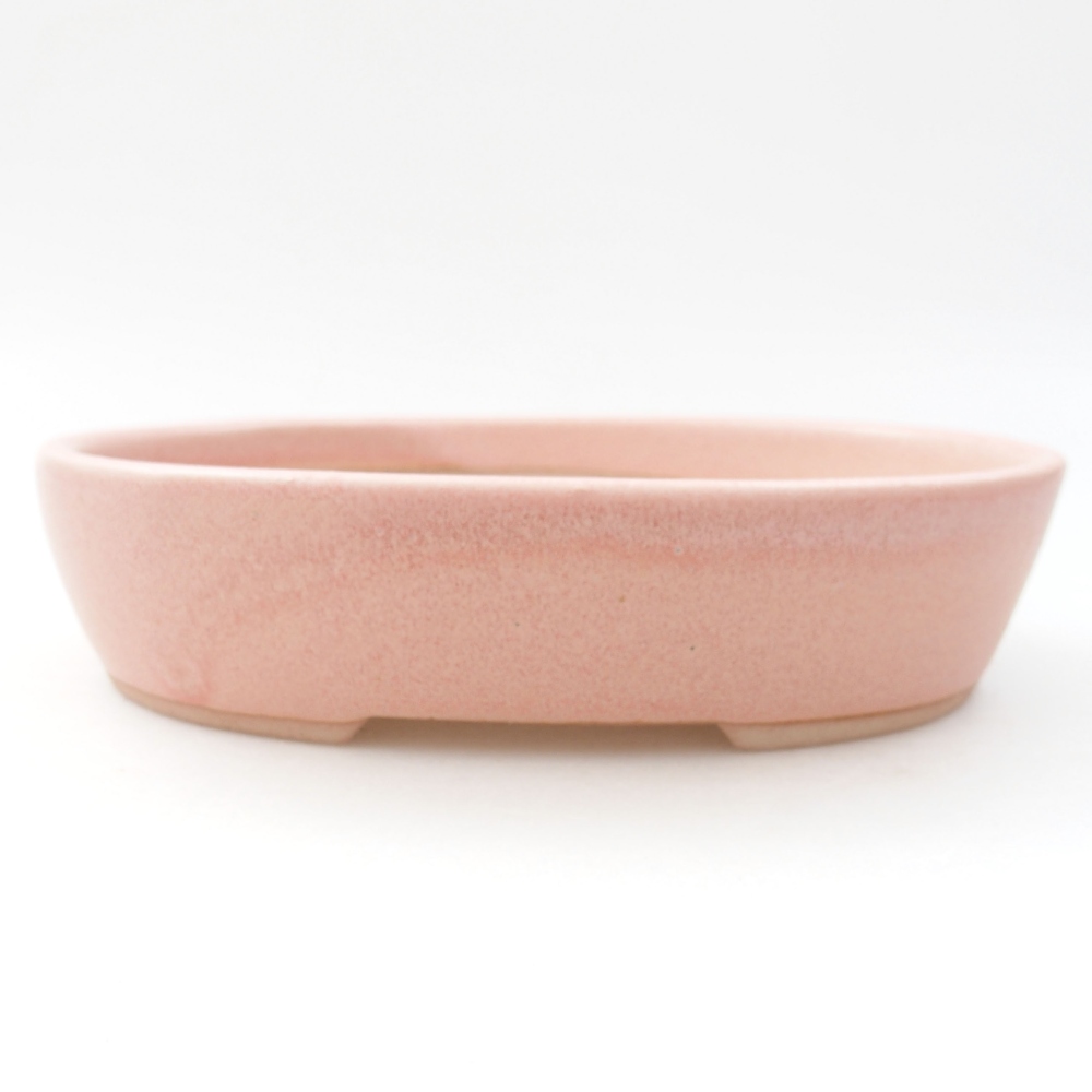 Ceramic bonsai bowl 17 x 14 x 4 cm, color pink