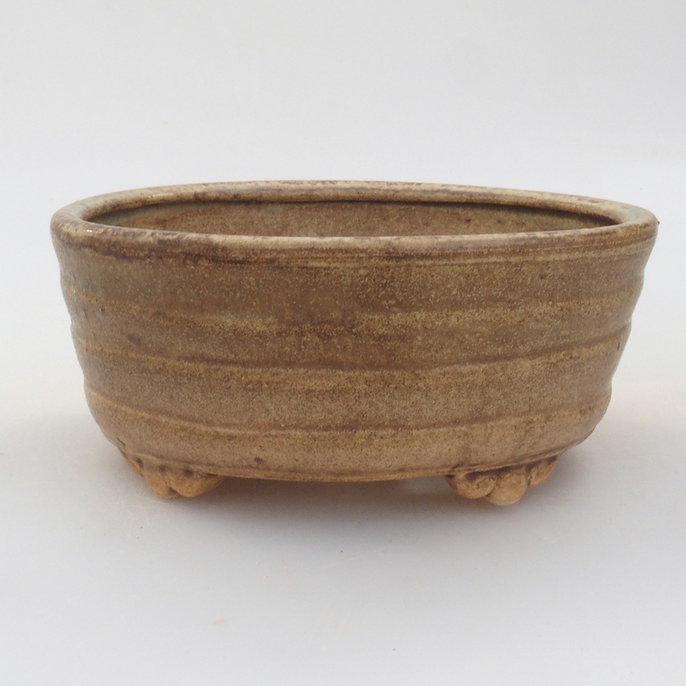 Ceramic bonsai bowl 10,5 x 9 x 4 cm, color brown