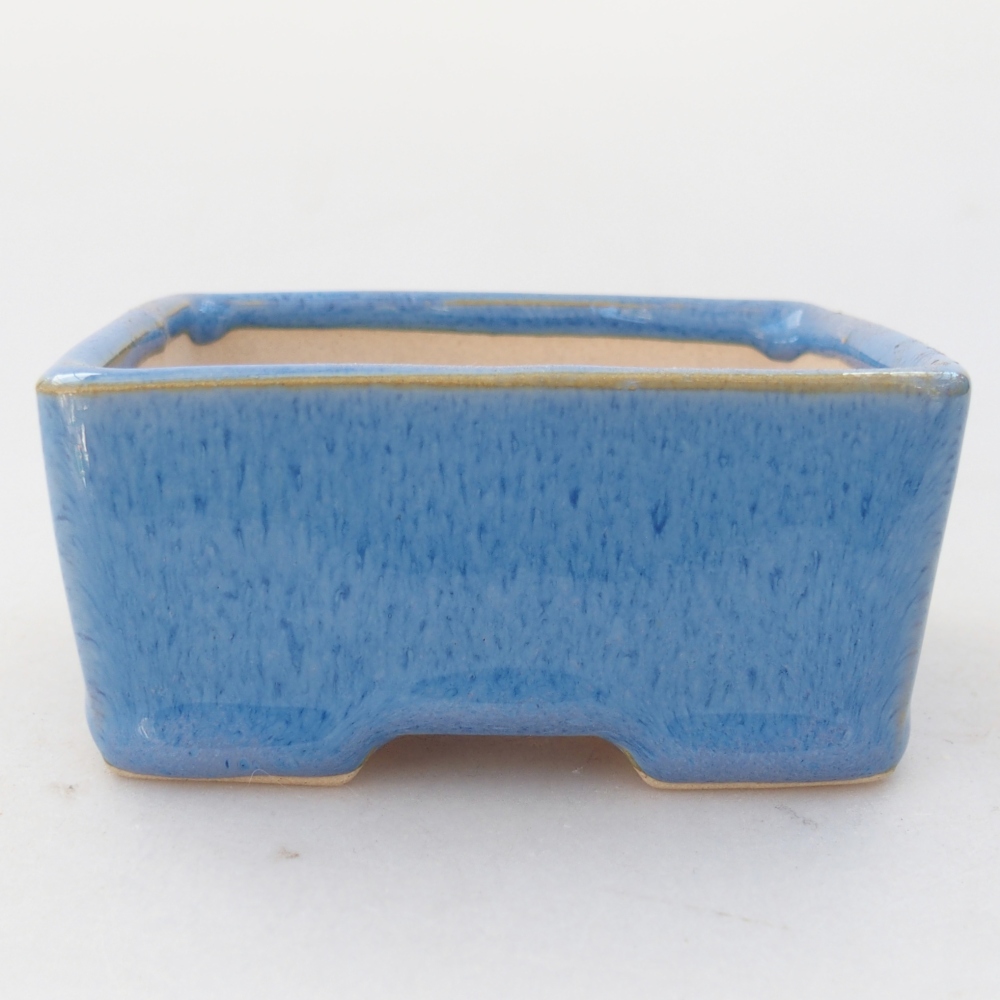 Ceramic bonsai bowl 9 x 7 x 4 cm, colour blue