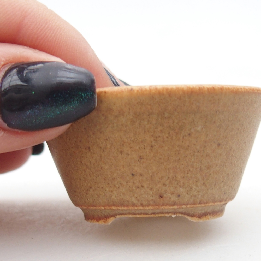 Mini bonsai bowl 4,5 x 4,5 x 2,5 cm, brown