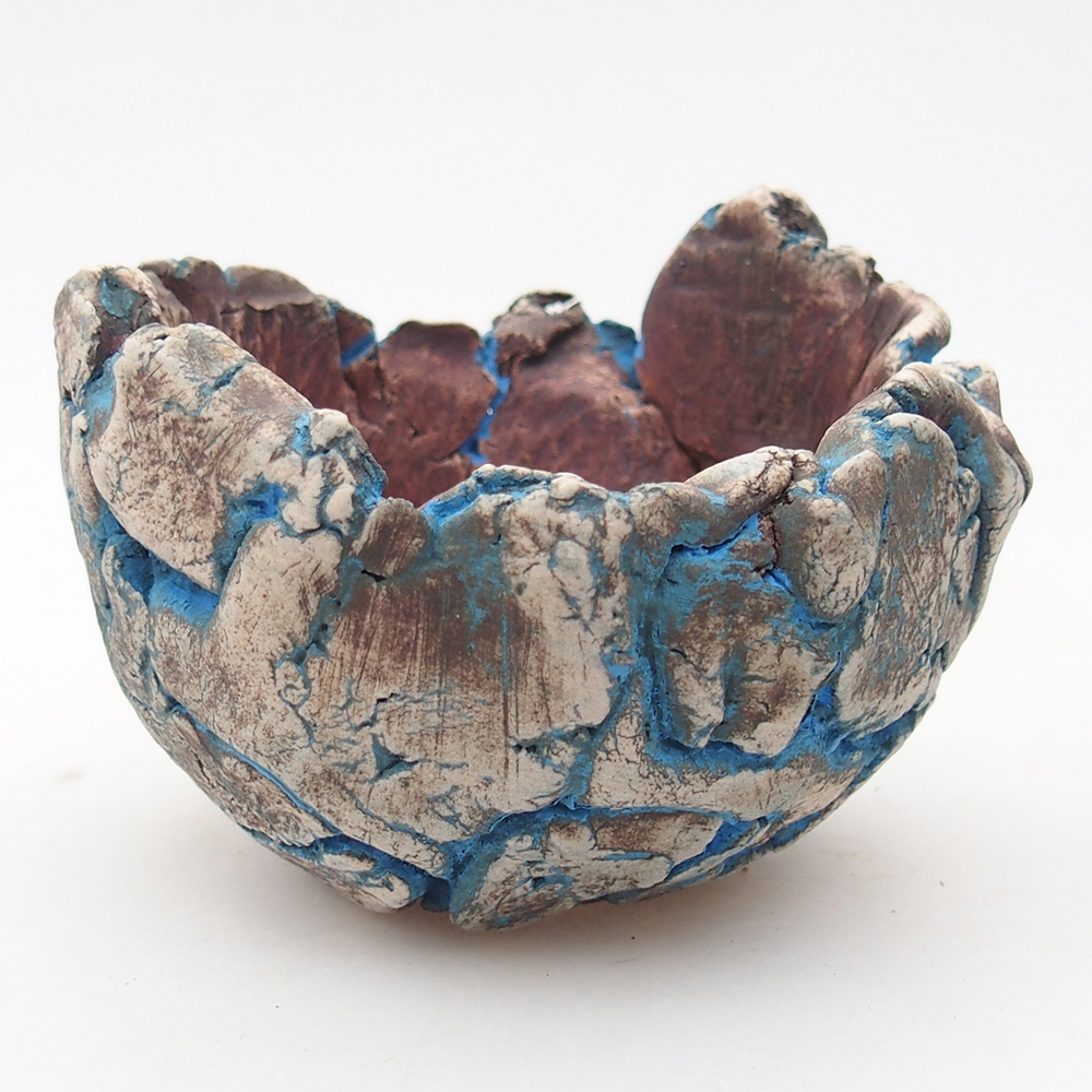 Ceramic Shell 9 x 9 x 7 cm , colour blue
