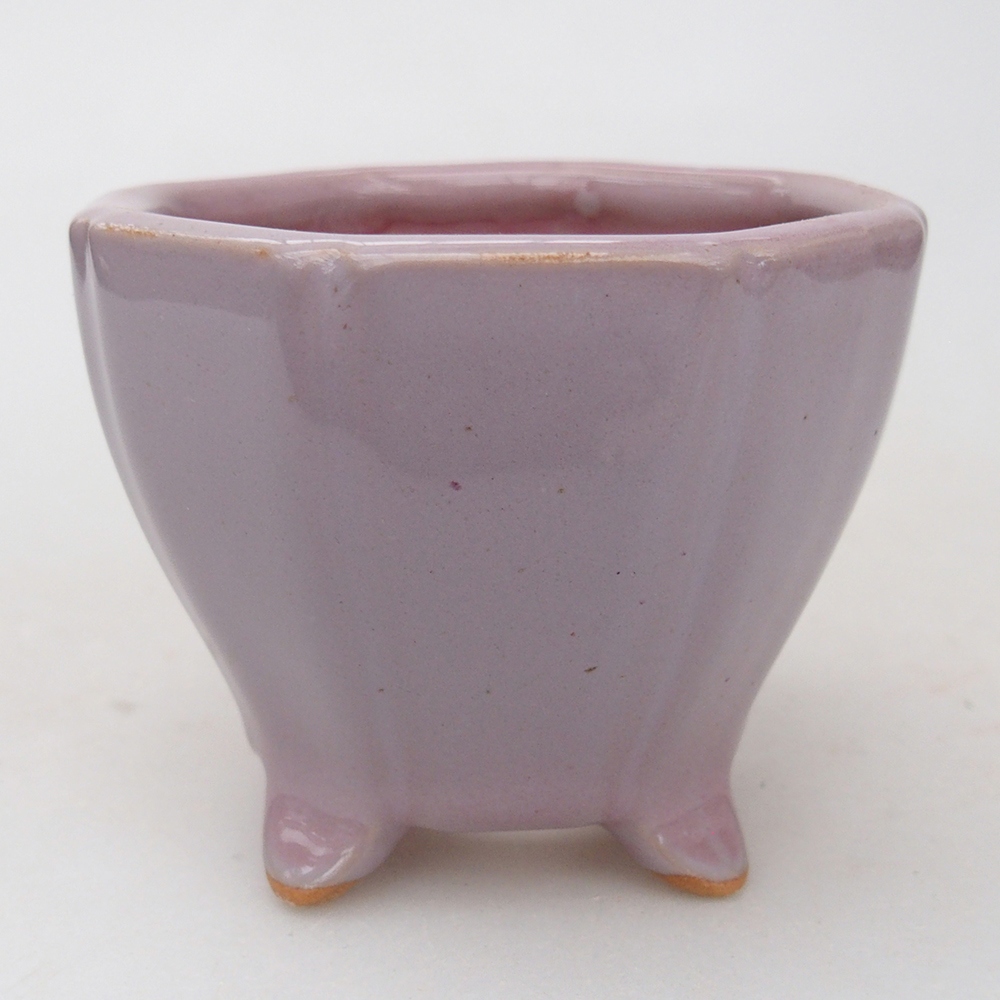 Ceramic bonsai bowl 7,5 x 7,5 x 6 cm, pink