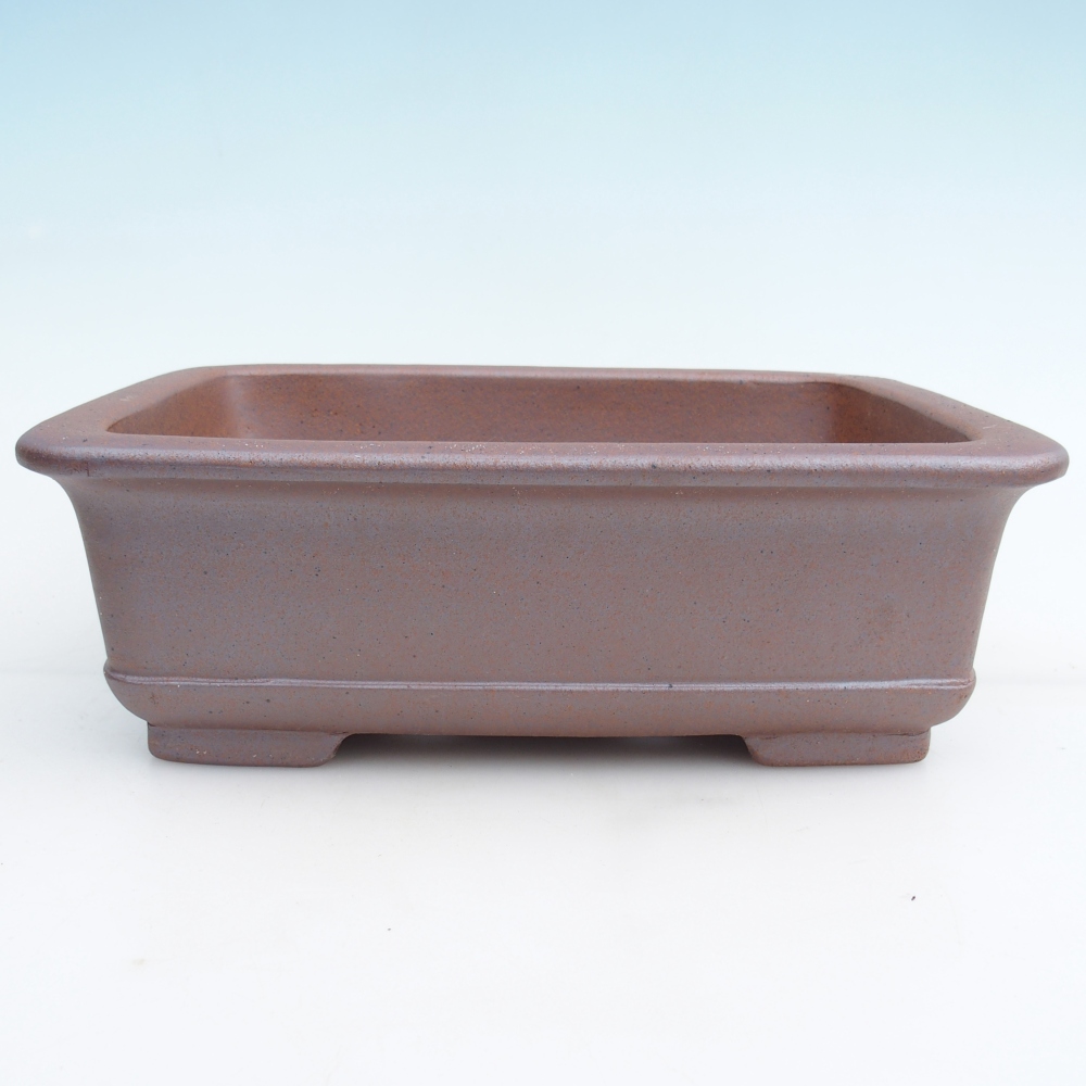 Ceramic bonsai bowl 29 x 21,5 x 9,5 cm, metal colour