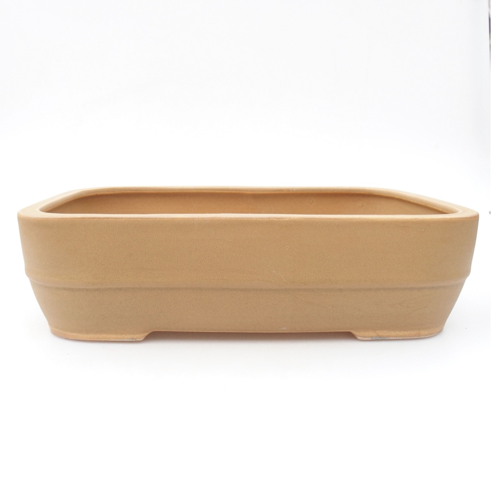 Ceramic bonsai bowl 28 x 21 x 7,5 cm, color beige