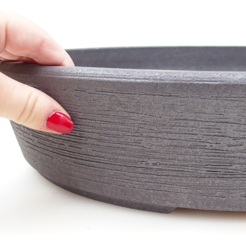 Bonsai bowl 39 x 31,5 x 8,5 cm , colour brown