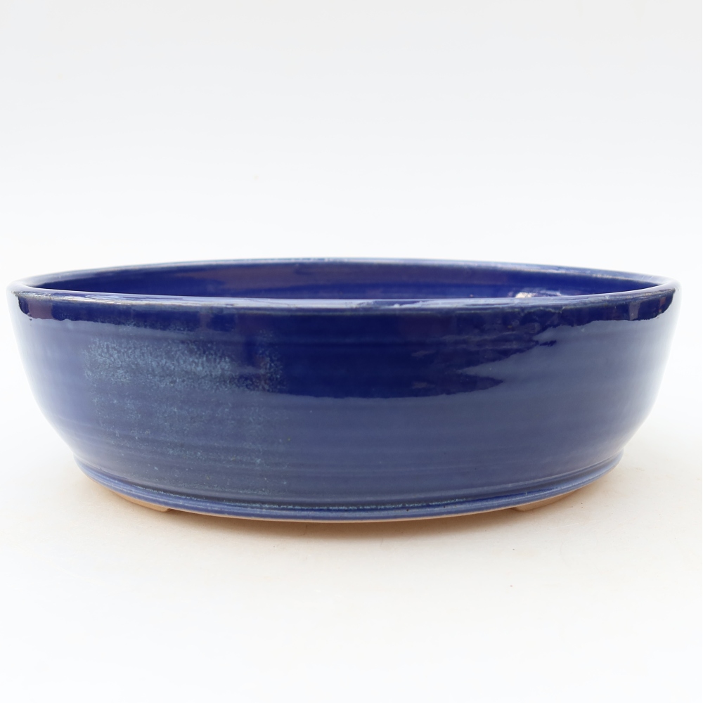 Ceramic bonsai bowl 20 x 20 x 6 cm, colour blue