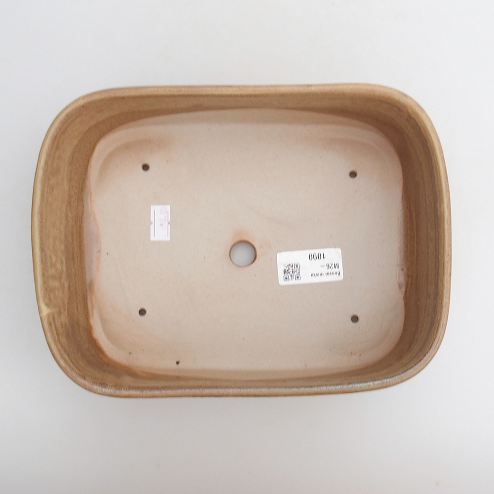 Ceramic bonsai bowl 23 x 17 x 7,5 cm, brown