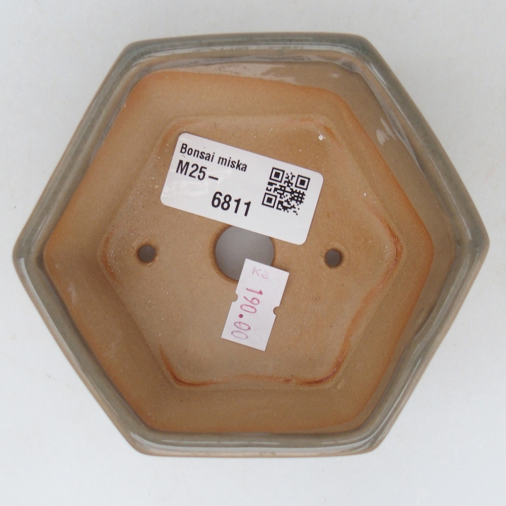 Ceramic bonsai bowl 10,5 x 9,5 x 5 cm, grey