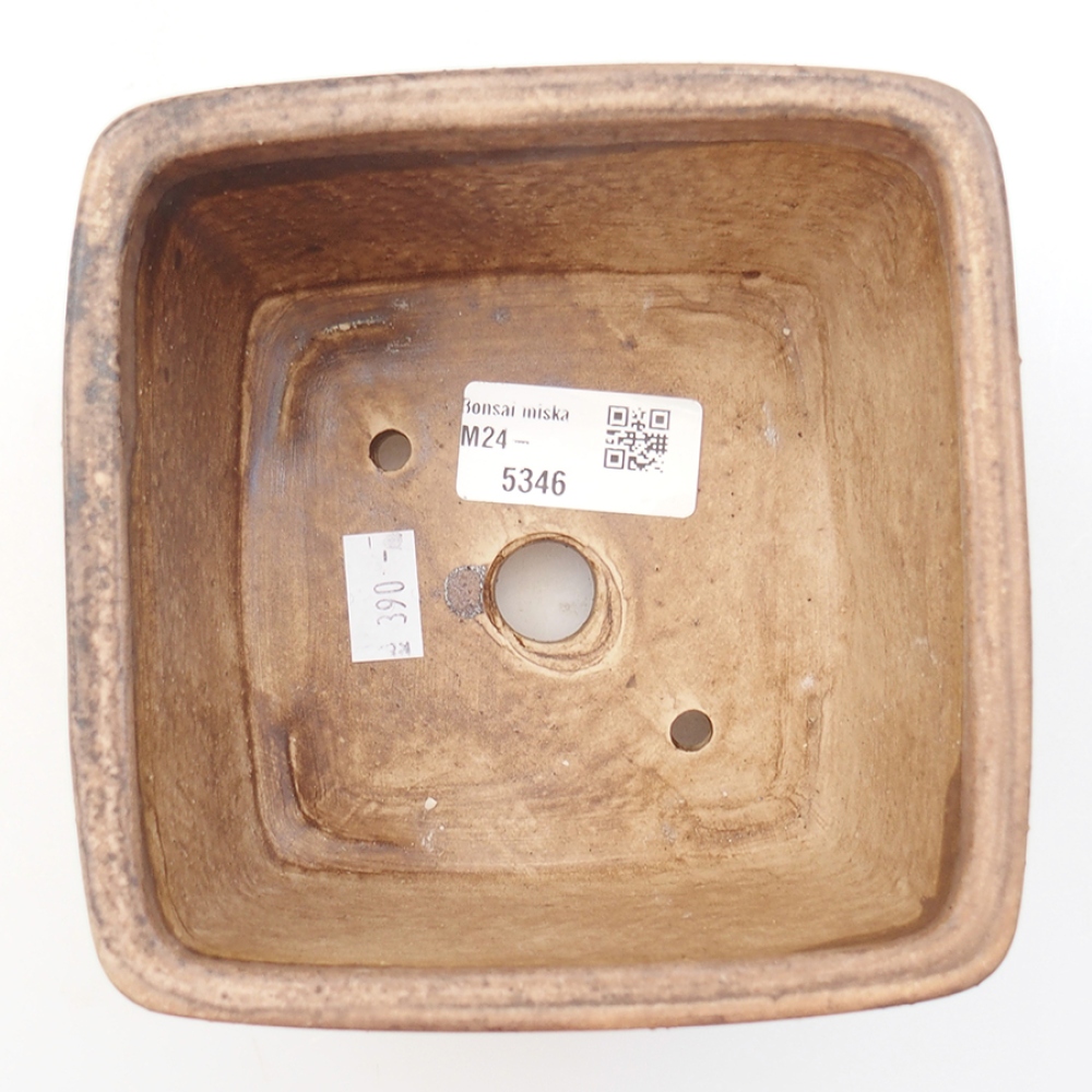 Ceramic bonsai bowl 13 x 13 x 8 cm, color pink