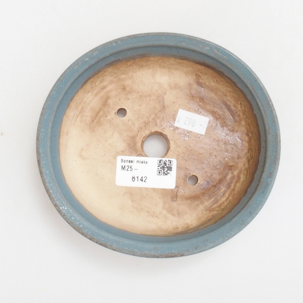 Ceramic bonsai bowl 15 x 14 x 4 cm, color blue