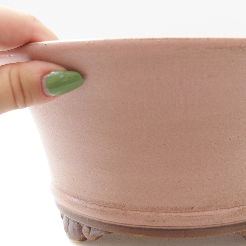 Ceramic bonsai bowl 24 x 24 x 11,5 cm, pink