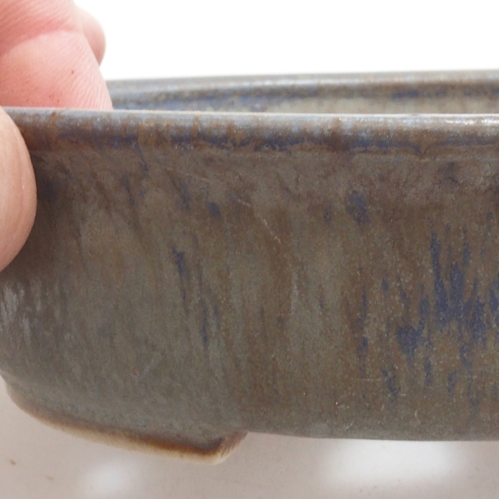 Ceramic bonsai bowl 12 x 11,5 x 3 cm, color blue
