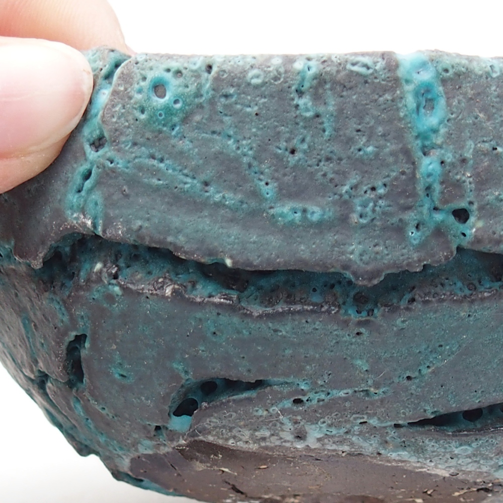 Ceramic Shell 9 x 9 x 5 cm , colour blue
