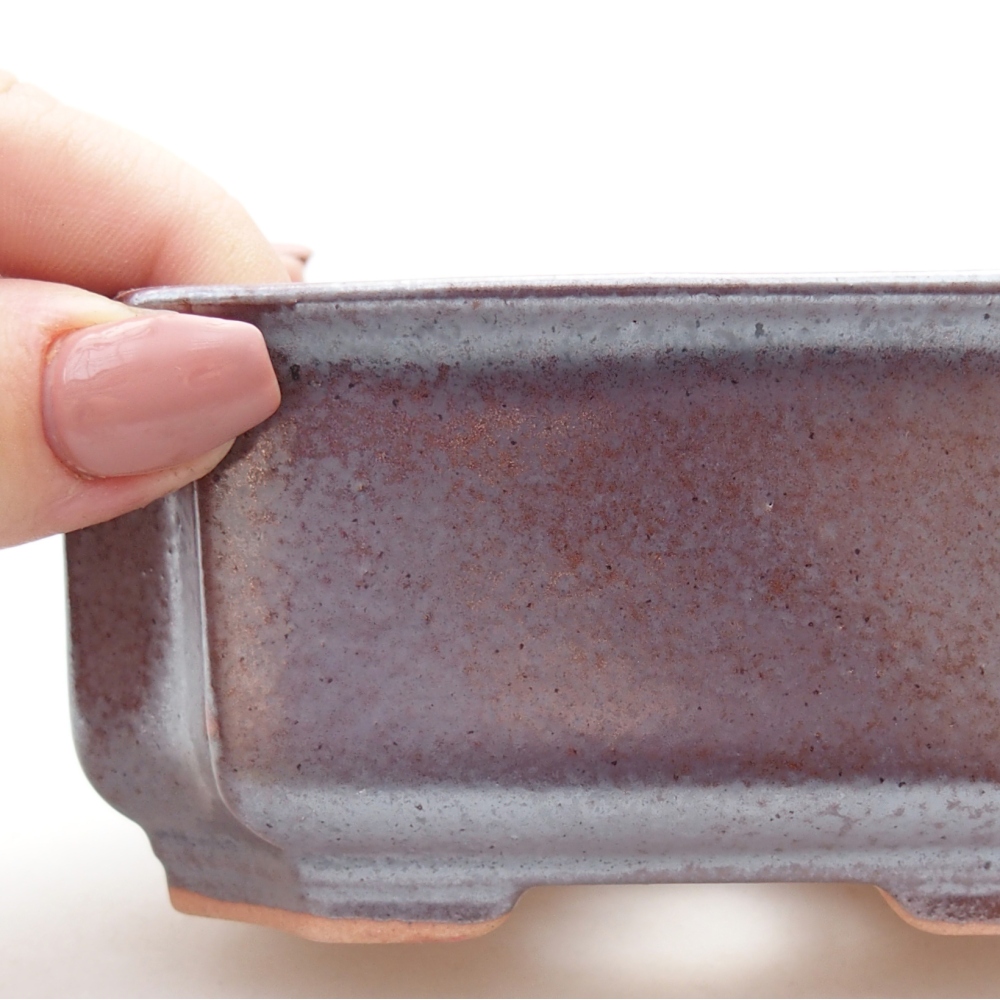 Ceramic bonsai bowl 12 x 9 x 5 cm, brown