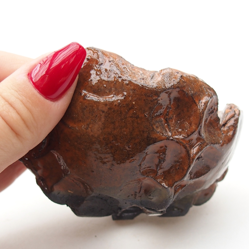 Ceramic Shell 8,5 x 8 x 5 cm , colour orange