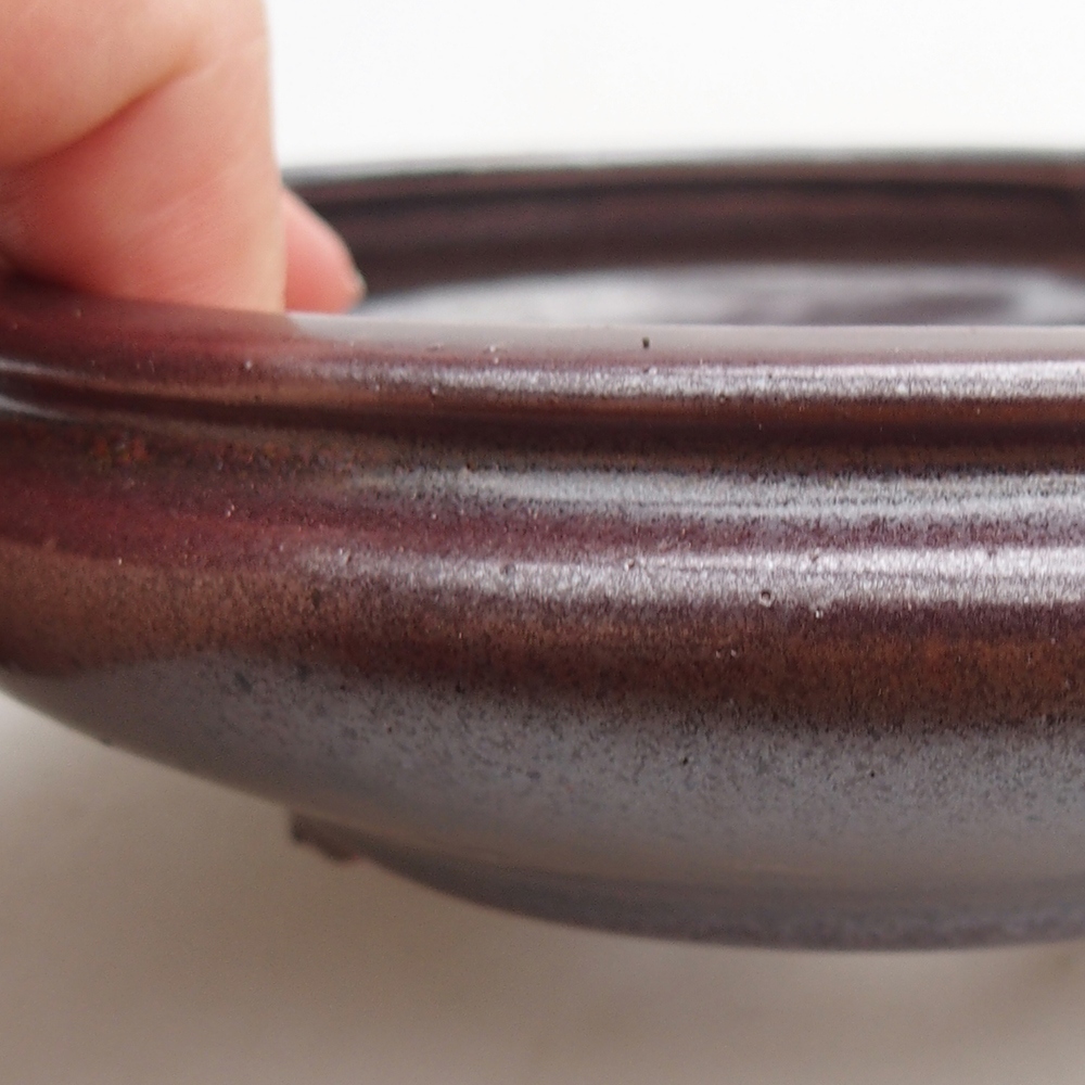 Ceramic bonsai bowl 15 x 15 x 4,5 cm, brown