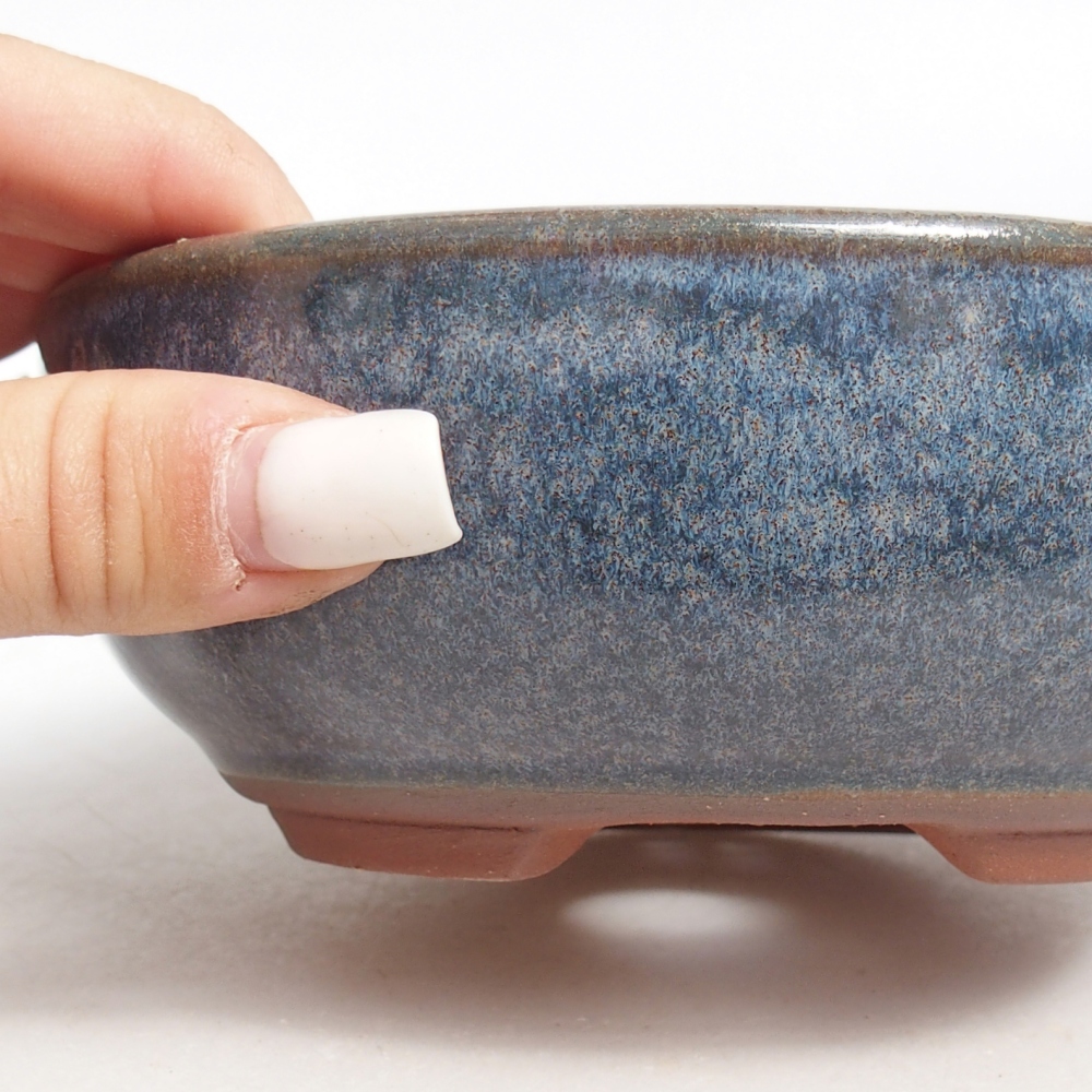 Ceramic bonsai bowl 15 x 15 x 5,5 cm, colour blue