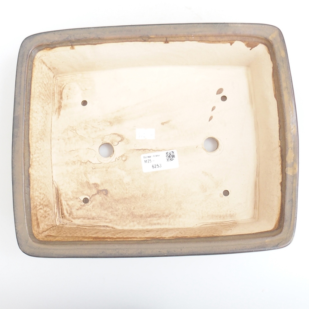 Ceramic bonsai bowl 29,5 x 25 x 7,5 cm, brown