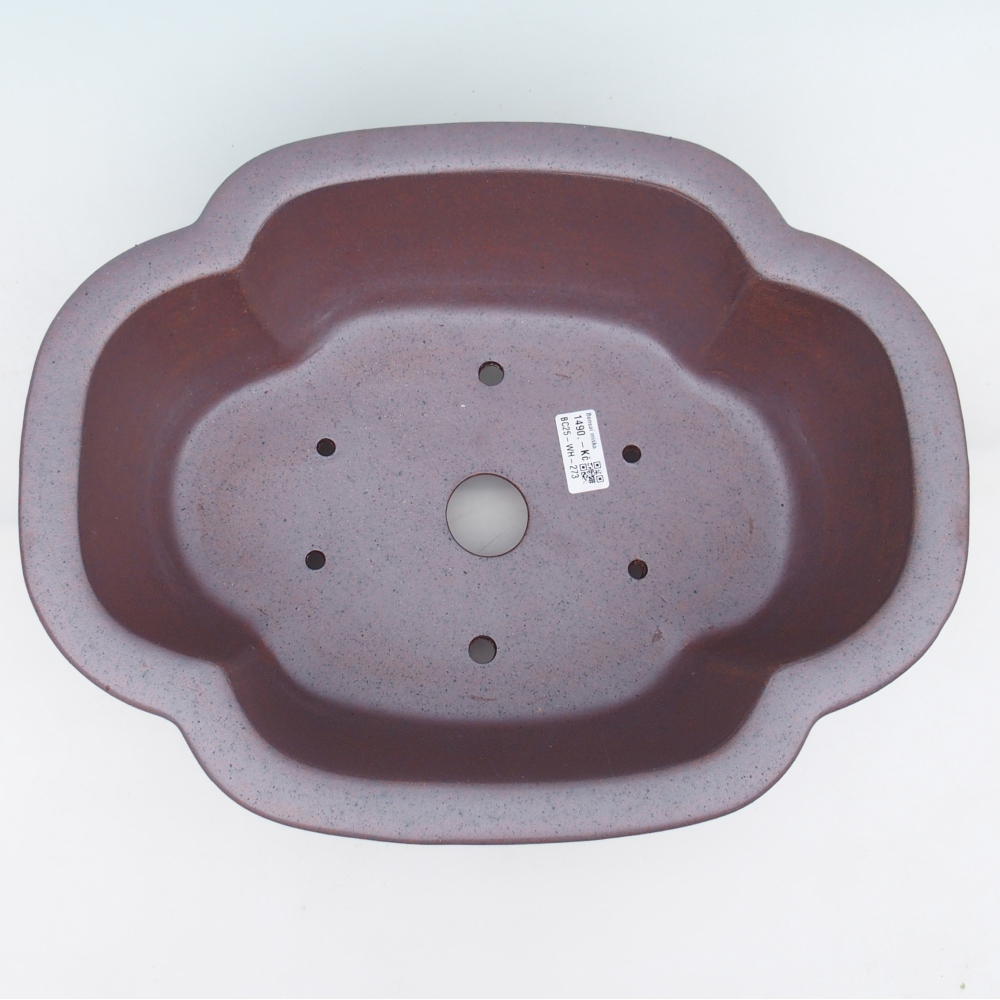 Ceramic bonsai bowl 39,5 x 30 x 14,5 cm , metal colour - PERSONAL COLLECTION ONLY or pallet transport