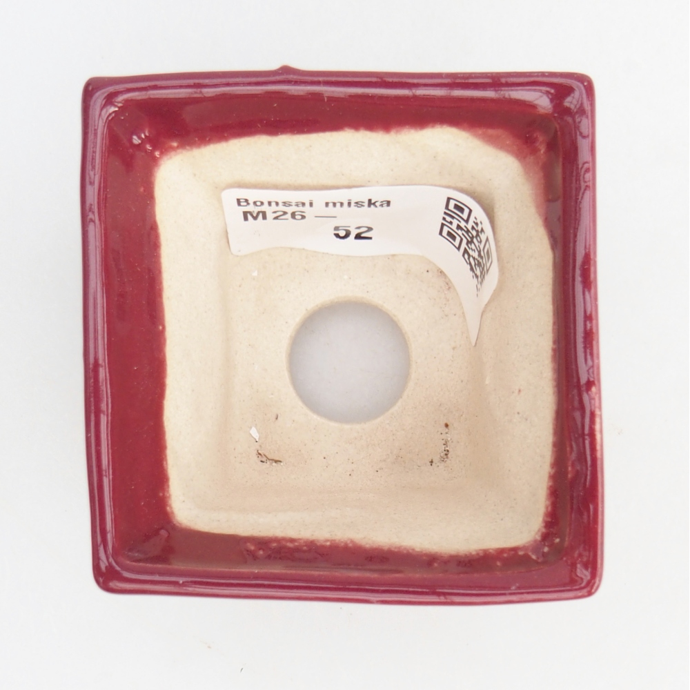 Mini bonsai bowl 5,5 x 5,5 x 4 cm, burgundy