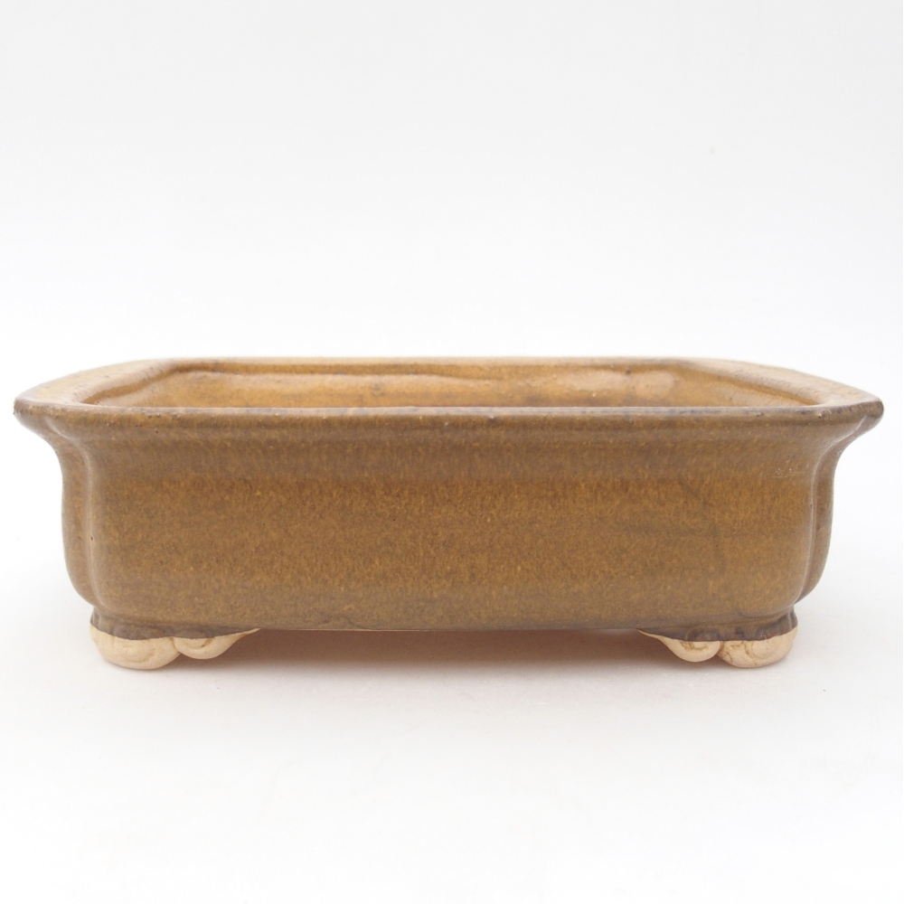 Ceramic bonsai bowl 19 x 17 x 6 cm, brown