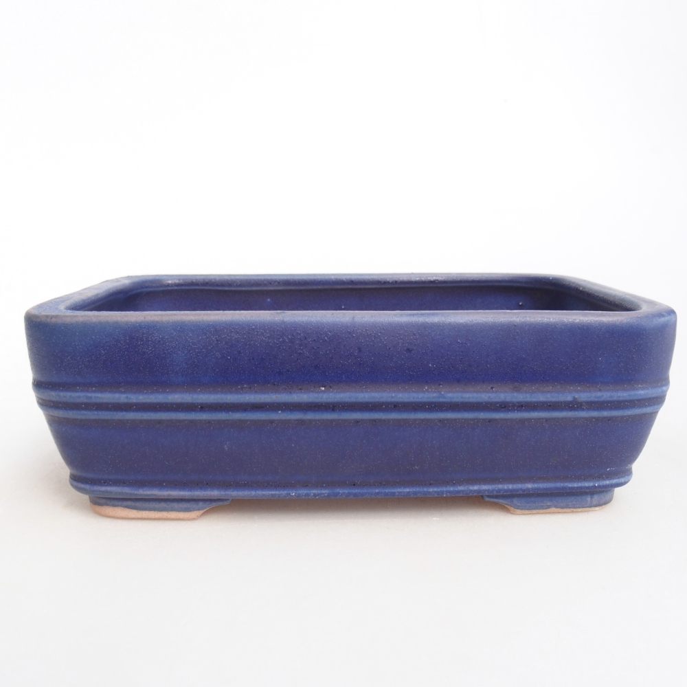 Ceramic bonsai bowl 16,5 x 12 x 5,5 cm, colour blue