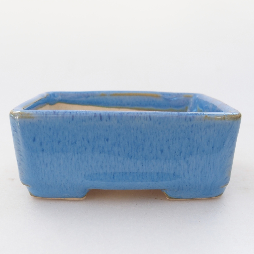 Ceramic bonsai bowl 8,5 x 7 x 3,5 cm, colour blue