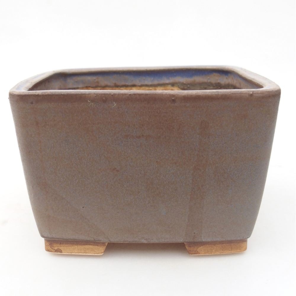 Ceramic bonsai bowl 12,5 x 12,5 x 8 cm, colour blue