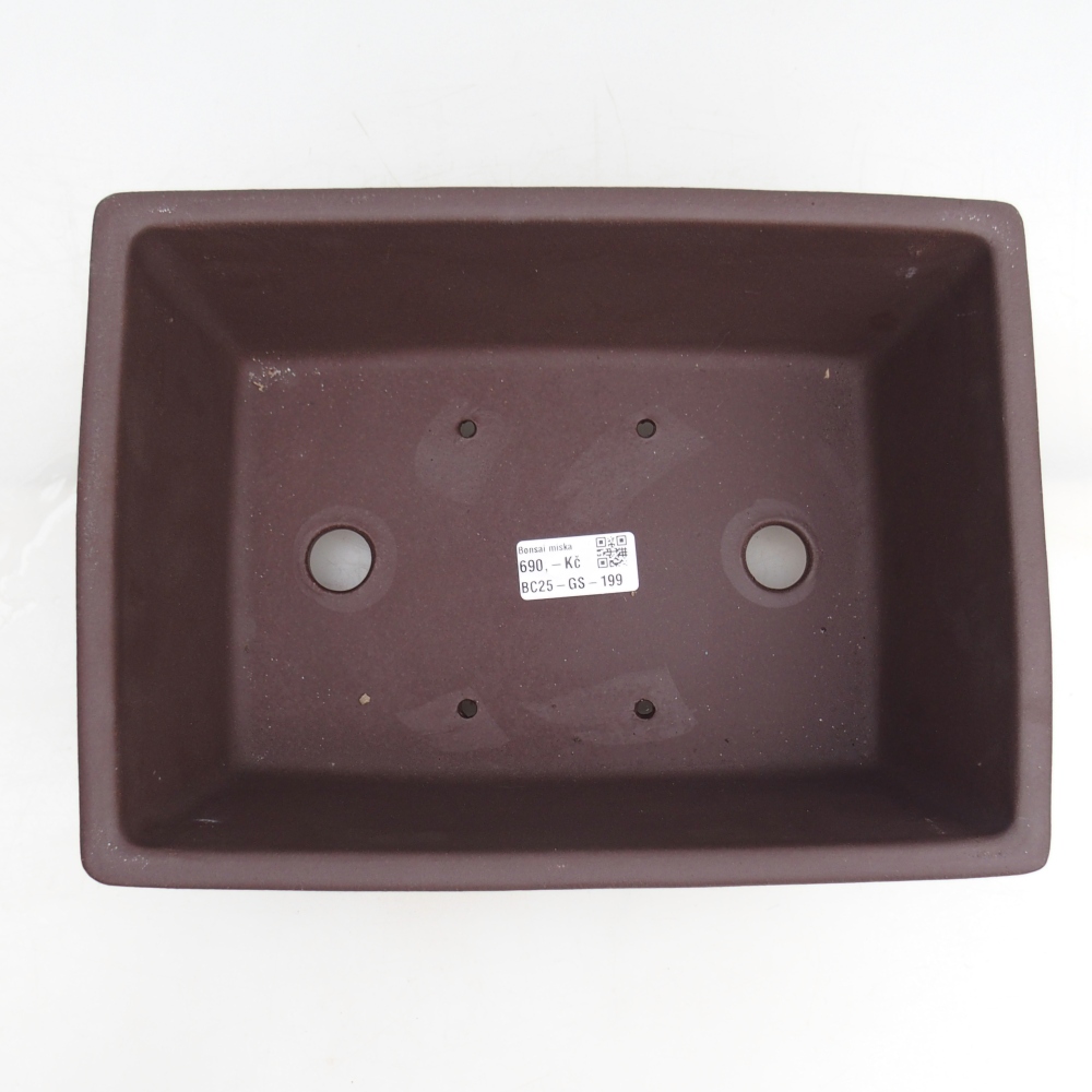 Ceramic bonsai bowl 27,5 x 20 x 11 cm, brown