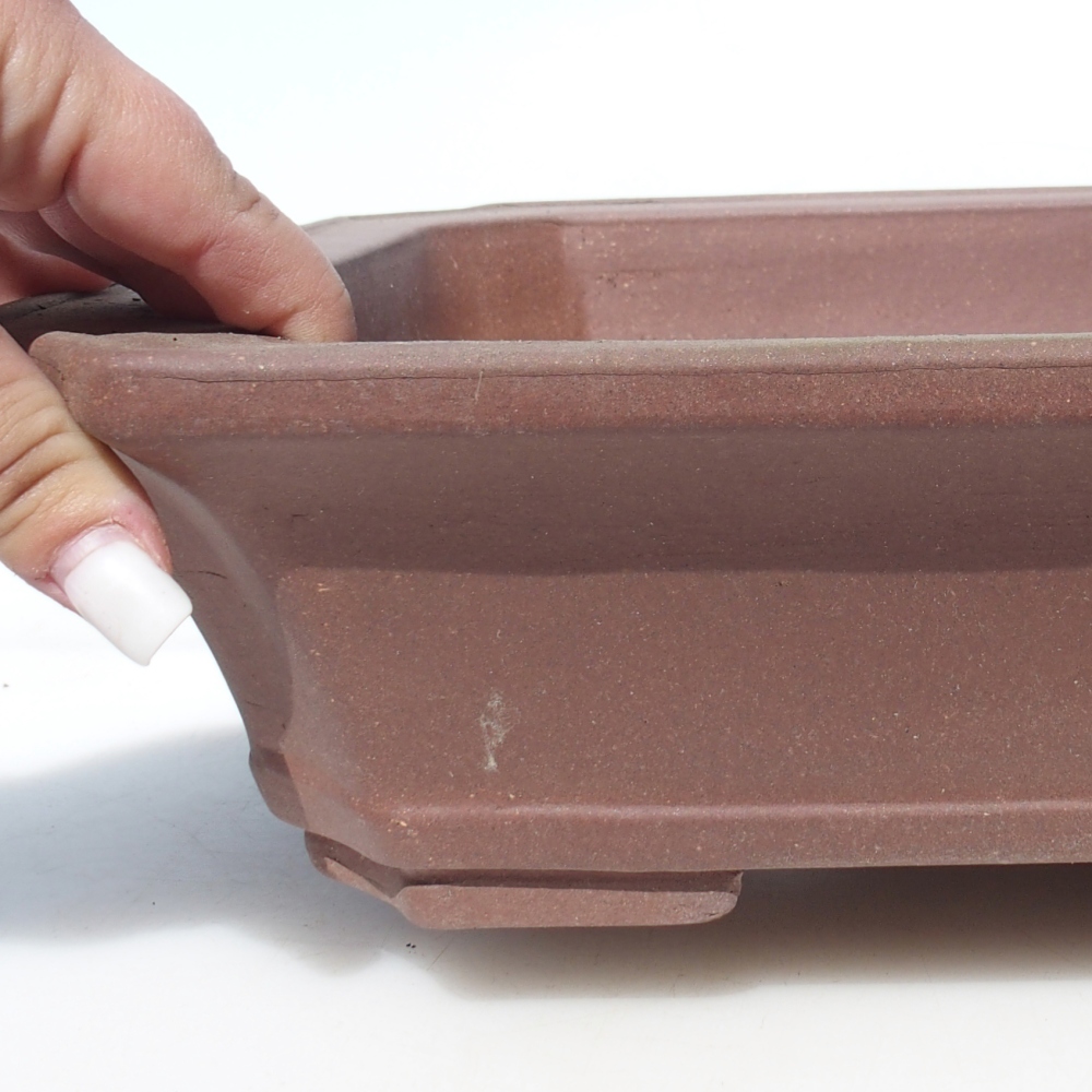 Bonsai bowl 35,5 x 29,5 x 8,5 cm - brown
