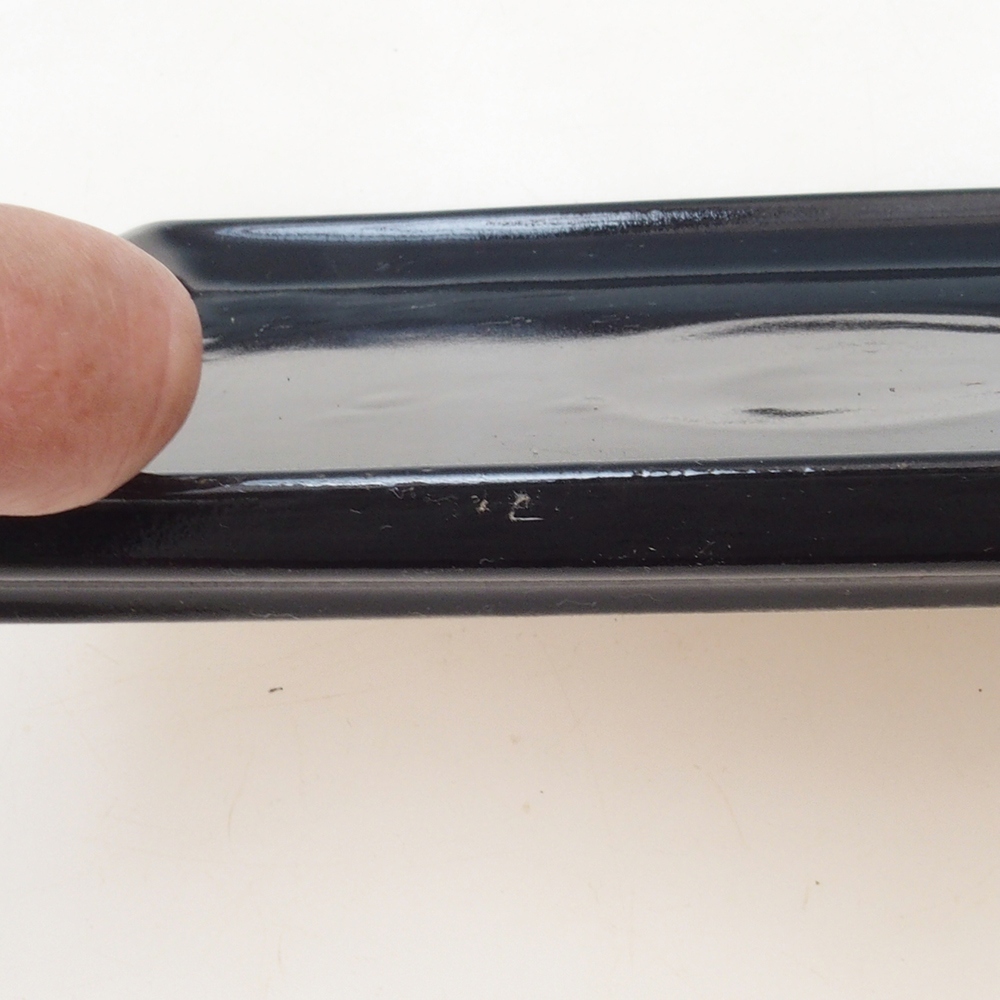 Bonsai bowl rectangle 22.5 x 17 x 1.5 cm - black