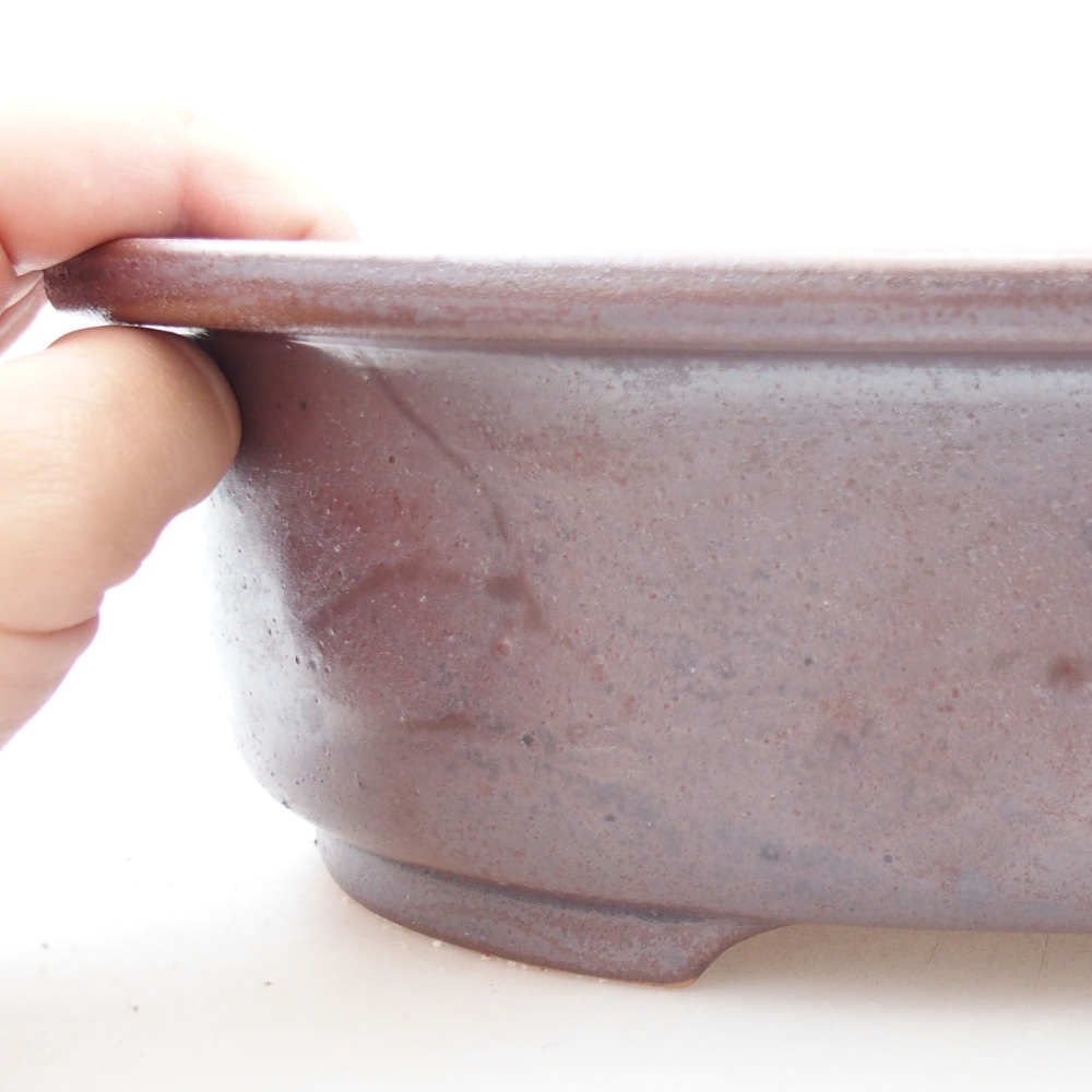 Ceramic bonsai bowl 26 x 22 x 8 cm, color brown