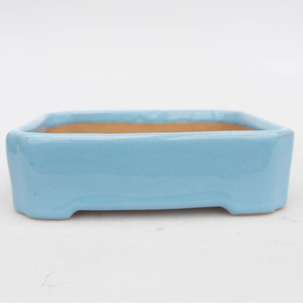 Ceramic bonsai bowl 11 x 9 x 3 cm, colour blue